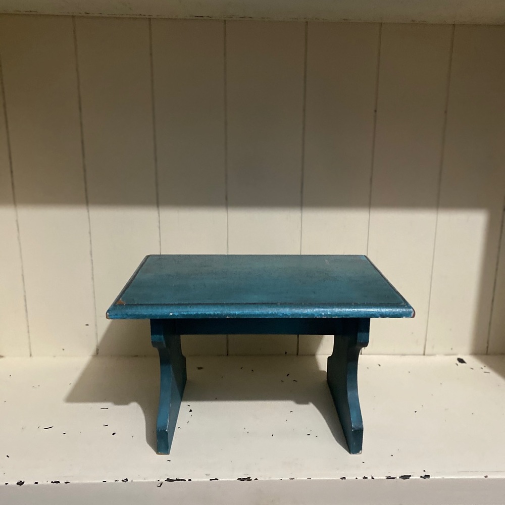 Shabby Chic French Blue Plant Stool Mini - Picture 8 of 9